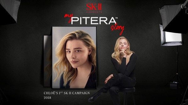 Chloe Moretz in her first SK-II campaign ‘Bare Skin Project’ in 2018