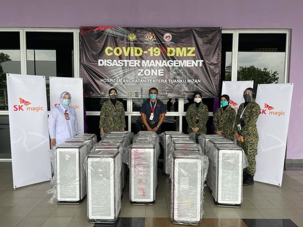 Hospital Angkatan Tentera Tuanku Mizan receives Motion Air Purifiers by SK magic Malaysia to help give a peace of mind to the front-liners, Covid-19 patients and visitors.