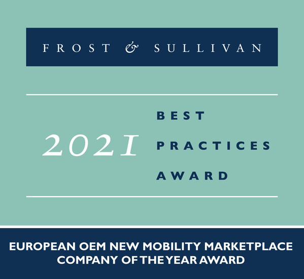2021 European OEM New Mobility Marketplace Company of the Year Award