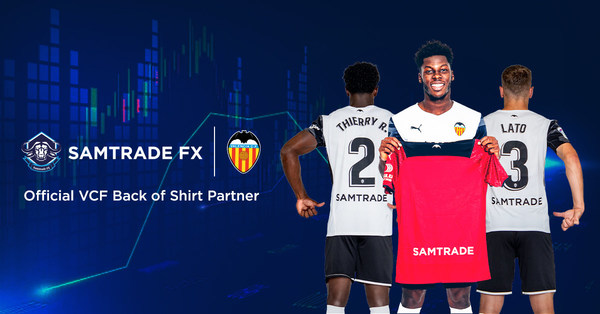 Samtrade FX - Mitra Sponsor Resmi "VCF Back of Shirt"  Valencia CF