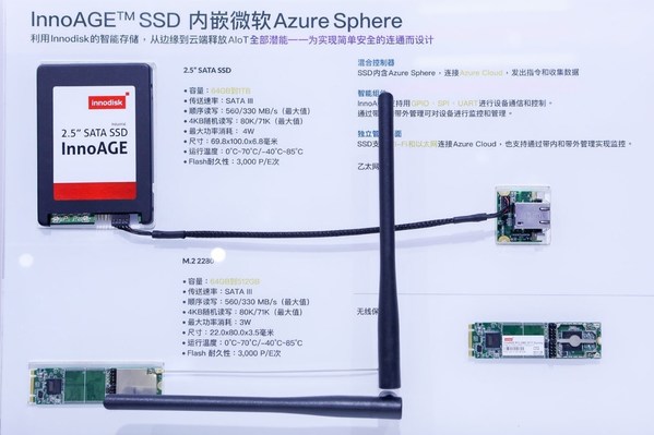 宜鼎国际InnoAGE SSD内嵌微软Azure Sphere