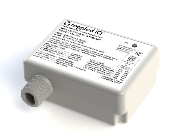 Toggled iQ Area Controller provides a power switching interface to any luminaire