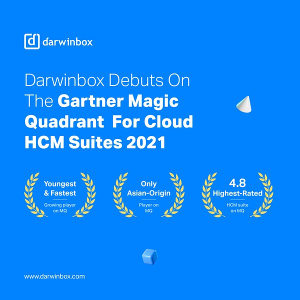 Darwinbox trở thành Đối tác châu Á Trẻ nhất và Duy nhất có mặt trên Magic Quadrant của Gartner cho Cloud HCM Suites 2021