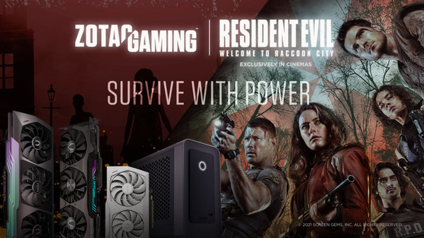 ZOTAC GAMING launches a global “Survive with Power” campaign featuring Resident Evil: Welcome to Raccoon City