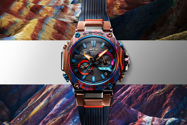 Casio phát hành đồng hồ MT-G với vành bezel carbon đa lớp đa sắc