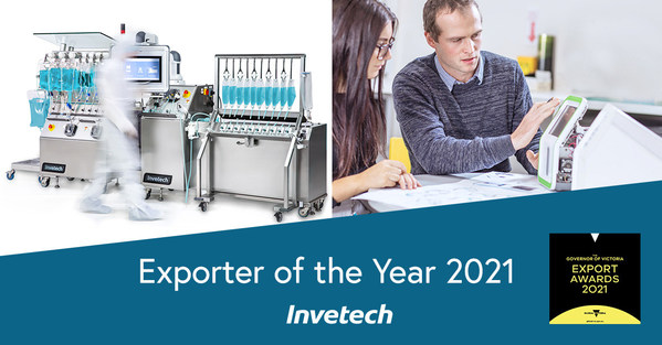 Invetech has been named the Victorian Exporter of the Year at the 2021 Governor of Victoria Export Awards.
