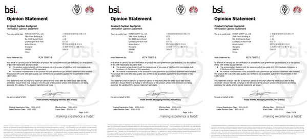 BSI 为箱箱共用颁发产品碳足迹证书，助力打造零碳循环新生态