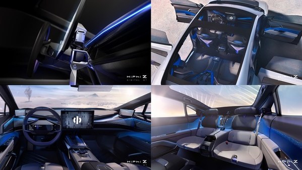 The vehicle’s ‘digital soul’ is underpinned by the world’s first vehicle-mounted multi-axis displacement digital robot HiPhi Bot and through collaboration with the world’s top game software company, Epic Games, the most advanced 3D rendering development engine, Unreal Engine 5.