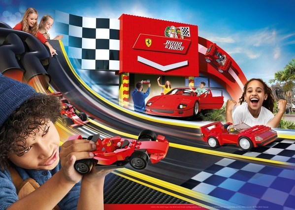 全球第一個樂高法拉利“建造和比賽”（LEGO® Ferrari “Build and Race”）互動式景點項目于2022年春季入駐加利福尼亞樂高樂園。