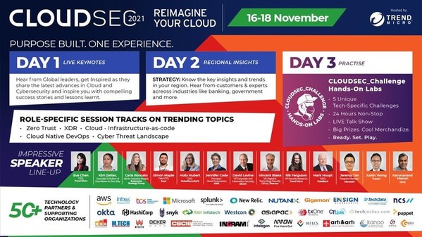CLOUDSEC 2021 will feature three days of keynotes, over 100 breakout sessions as well as region-specific engagements to provide participants with unique and tailored experience