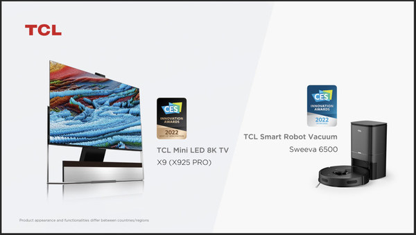 TCL 8K OD Zero Mini LED TV and Smart Home Appliance Receives CES 2022 Innovation Awards, including Best of Innovation Award Honoree