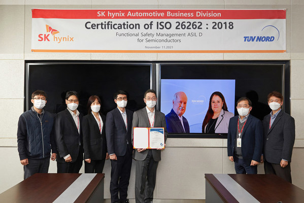 SK hynix Receives ISO 26262 FSM Certification, the International Functional Safety Standard in Automotive Semiconductors
