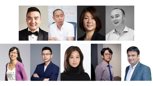 Top row: Chen Xiao from iQiyi, Terence Leong from KKBOX, Angeline Poh from MediaCorp, Barrett Comiskey from Migo Bottom row:  Joanne Tsai from Taiwan+, Kaichen Li from Tencent, Hyejung Hwang from TVING, Lee Tae-Hyun from Waave, Ashok Namboodiri from Zee Entertainment