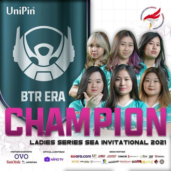 Belletron ERA Winning The First UniPin Ladies Series SEA Invitational Trophy