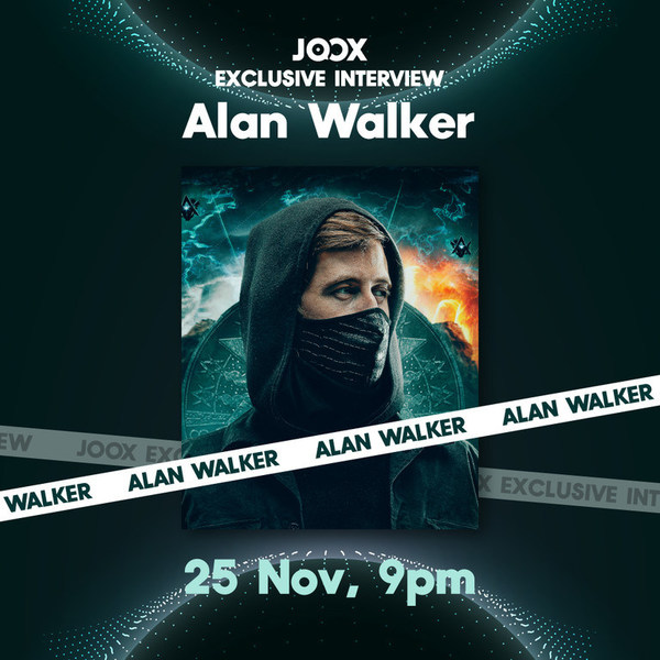DJ dan penerbit muzik antarabangsa, Alan Walker akan meluangkan masa berkualiti bersama peminat di Malaysia melalui JOOX ROOMS