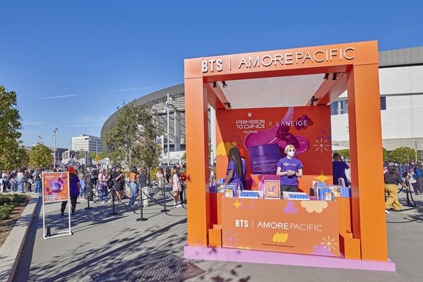Amorepacific Booth at the US BTS Concert in SoFi Stadium, Los Angeles, US