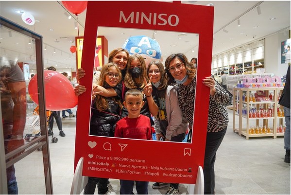 The grand opening of MINISO flagship store at the Vulcano Buono Centre