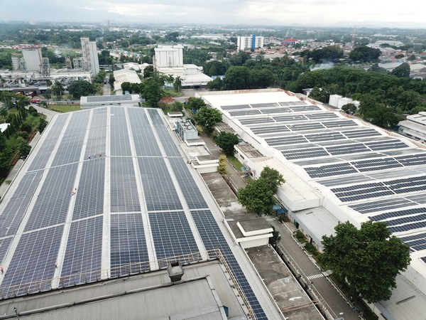 Rooftop of the Indo Kordsa factory to be installed with the solar system