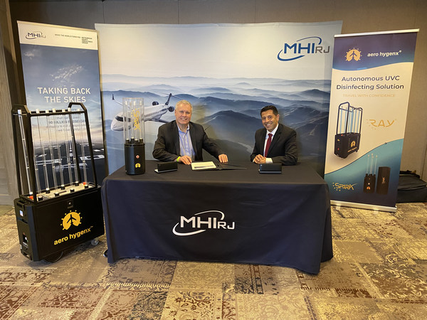 MHI RJ Aviation Group and Aero HygenX sign a cooperation agreement for Marketing and Distribution of RAY UV-C Robot
