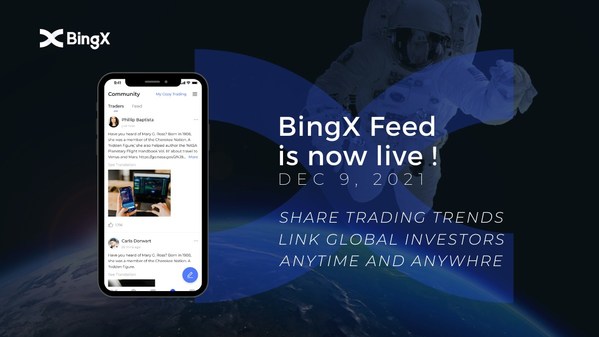 BingX發佈社交「信息提要」功能，推動全球貿易社區內的互動
