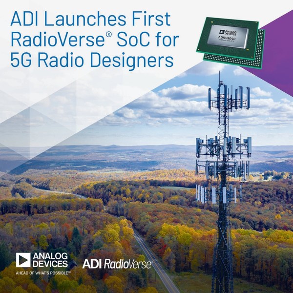 ADI RadioVerse SoC協助提升5G射頻效率和性能