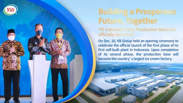 Yili Group strengthens its presence in Southeast Asian markets by launching its first self-built factory in Indonesia.
