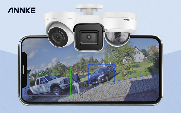 ANNKE security camera with human and vehicle detection, person detection