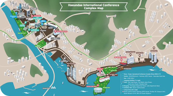 Haeundae國際會議複合地區地圖