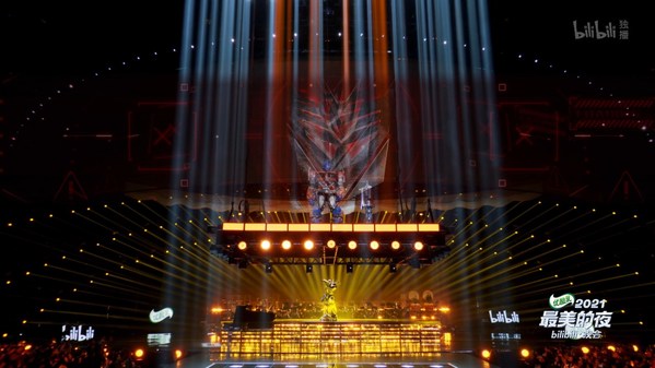 Transformers characters on Bilibili New Year's Eve gala stage