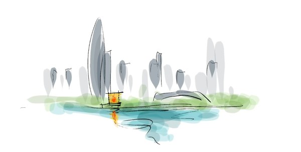 小米深圳国际总部概念手稿 （版权：ennead architects LLP）