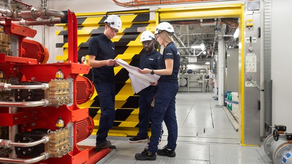 Marioff has extended its BluEdge Elite service agreement with Carnival Corporation & PLC for an additional five years to provide preventive maintenance services for its HI-FOG water mist fire protection systems, pictured here inside an engine room aboard a Carnival cruise ship. Photo credit: Kari Palsila