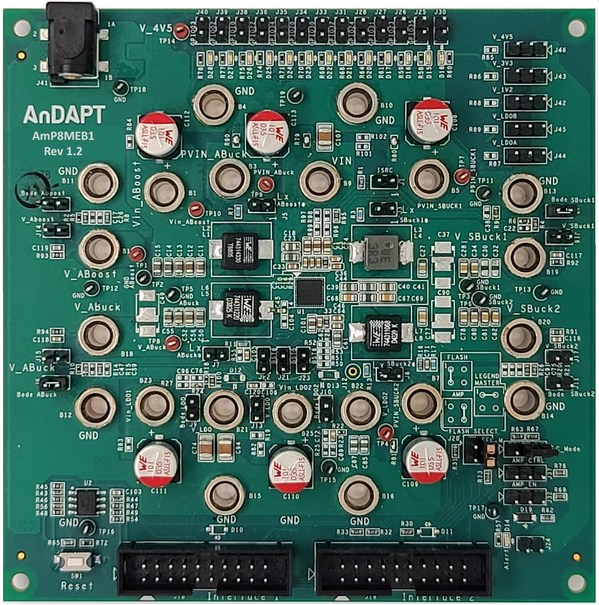 Picture 1. The AmP8MEB1 evaluation board. Actual solution area ~405 mm2