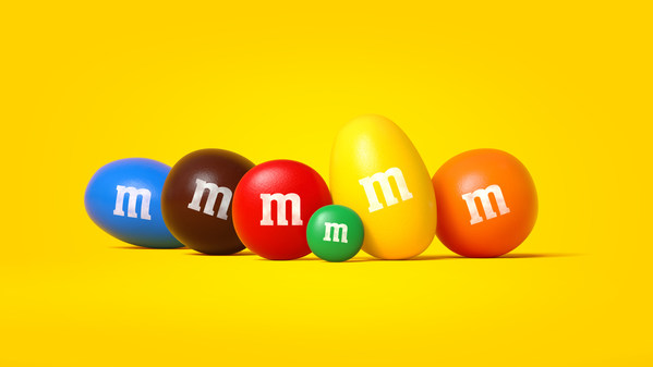 M&M'S 將在所有接觸點，使用品牌標誌性的彩色小豆，利用其各種不同形狀和尺寸，來證實品牌現在樂趣更多。