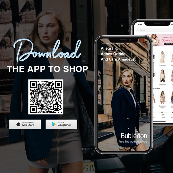 Scan the QR code to download Bubledon shopping APP