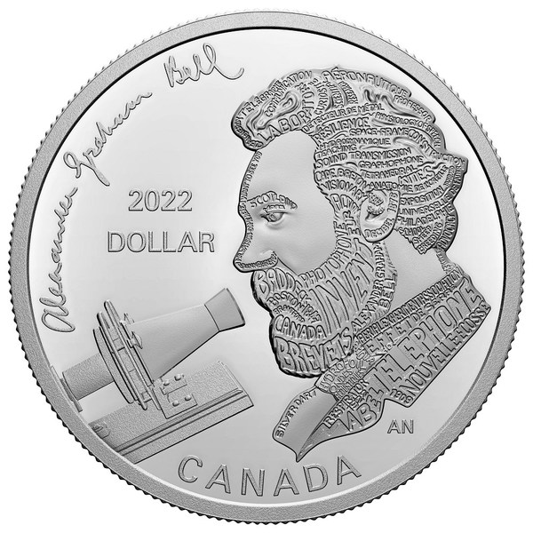캐나다 왕립조폐국, 최신 기념 주화로 위대한 발명가 알렉산더 그레이엄 벨을 기념하는 순은 주화 발표