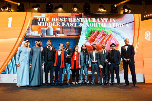 3 Fils restaurant in Dubai, UAE, takes No.1 spot at first-ever Middle East & North Africa’s 50 Best Restaurants awards 2022, sponsored by S.Pellegrino & Acqua Panna