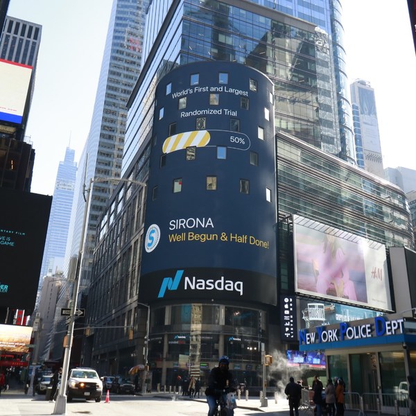 Concept Medical Lights Up NASDAQ, NY Times Square to celebrate – SIRONA Randomized Trial Achieves fifty percent enrollment.