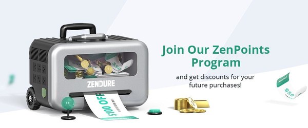 Zendure, a green energy tech company from Palo Alto, has announced their new “ZenPoints” rewards system. People can earn ZenPoints by purchasing Zendure products or participating in online social activities.