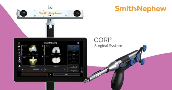 スミス・アンド・ネフューは、次世代型ロボット支援手術システム「CORI」発売しました。新しいタイプの骨切除用器械を導入することで骨切除に掛かる時間を短くすることができ、[1-4]手術時間の短縮も期待できます。[5-6]