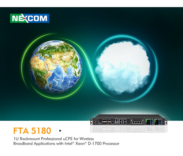 In response to the growing demand for wireless, flexible, and space-saving edge appliances, NEXCOM developed FTA 5180 which perfectly covers all these key areas while maintaining excellent performance. Powered by Intel® Xeon® D-1700 processor, FTA 5180 is equipped with ten high-bandwidth Ethernet ports to deliver high throughput, handles cryptography acceleration with ease via with embedded Intel® QAT and leverages and 5G FWA capabilities in a single compact system.