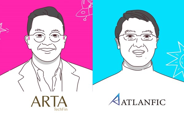 ARTA TechFin (00279.HK) and Atlanfic Technology today announced a strategic partnership which will offer licensed investment managers and family offices a SaaS-based total, automated, anywhere asset management solution. (Left: Mr. Eddie Lau, Chief Executive Officer of ARTA TechFin; Right: Mr. Guo Dan from Atlanfic Technology)