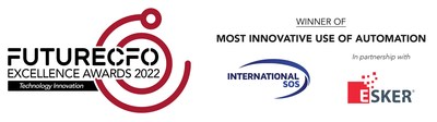 國際SOS通過與Esker合作，獲得FutureCFO的最具創新性自動化應用獎