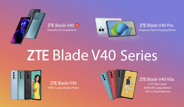 ZTE, 4가지 신모델로 구성된 새로운 Blade V40 시리즈 공개