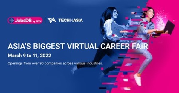 Asia's Biggest Virtual Career Fair by JobsDB to feature over 90 multinational giants and local enterprises, celebrity speakers and free one-month trial online IT courses for job seekers
