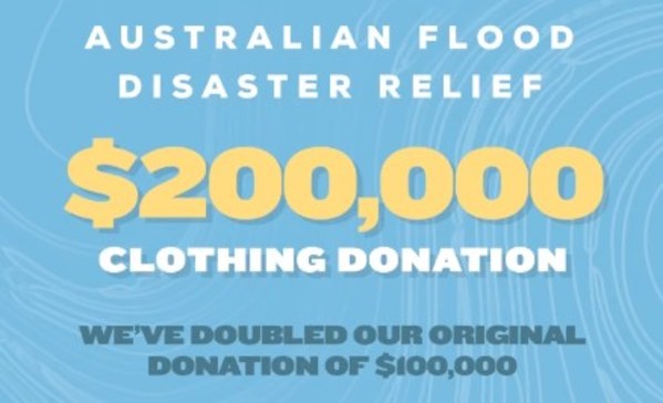 Muscle Nation to work with Thread Together to donate $100,000 worth of products to those affected by the recent flooding