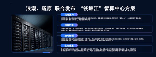 浪潮信息聯合燧原科技發布“錢塘江”智算中心方案
