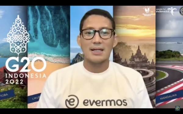 Minister of Tourism and Creative Economy, Sandiaga Uno Presents Evermos' New Identity at Press Conference