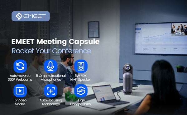 eMeet Announces Three-in-One Webcam Meeting Capsule, Redefining Videoconferencing Experience for Hybrid Workers