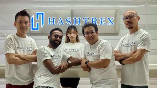 The Hashtrex Team, from right to left, Jeffrey Chong, Joel Lim, Carolyin Chong, Gobinathan, Eddy Tay