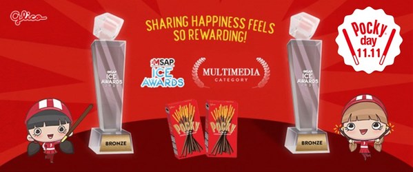 Glico Philippines Inc Won a BRONZE in Pocky day 2019 and Pocky day 2020 at the ICE Awards 2021 organized by MSAP